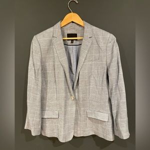 Banana Republic Light Blue Plaid Blazer